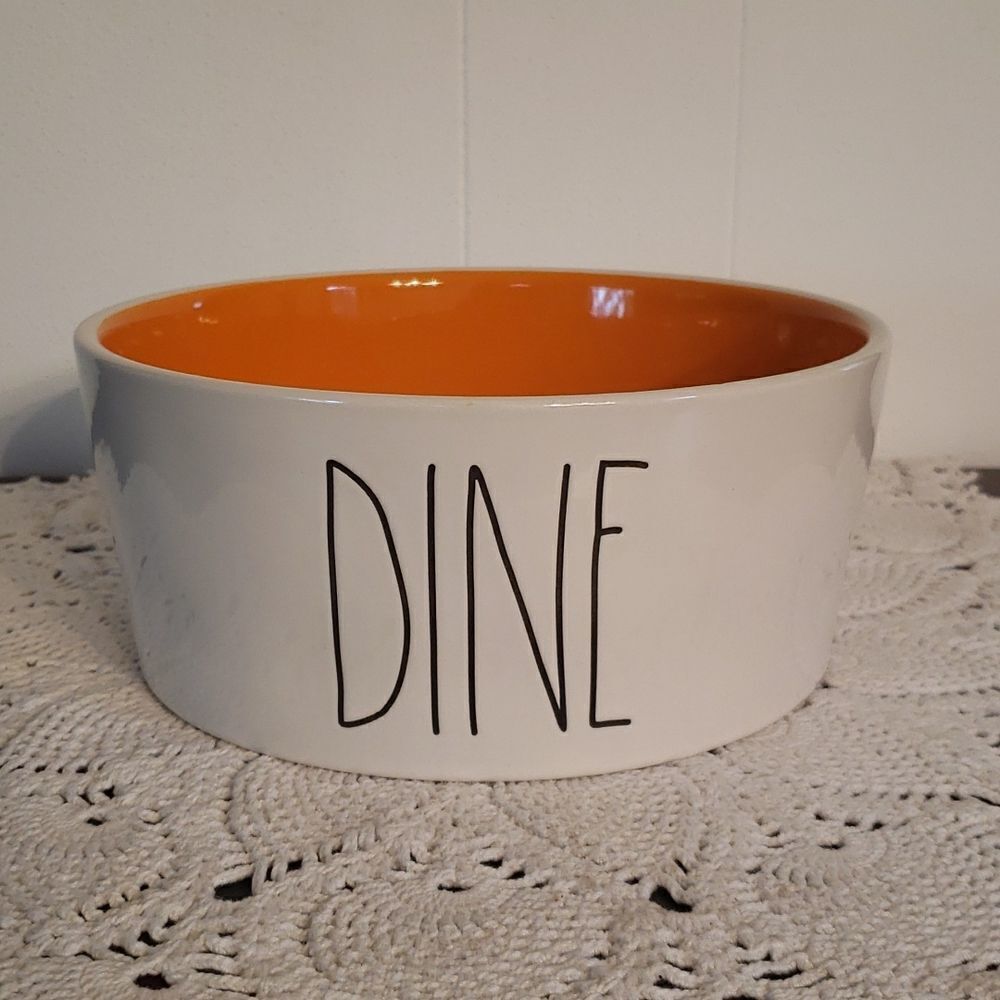 EUC Rae Dunn Pet Bowl / Pet Dish - "DINE"